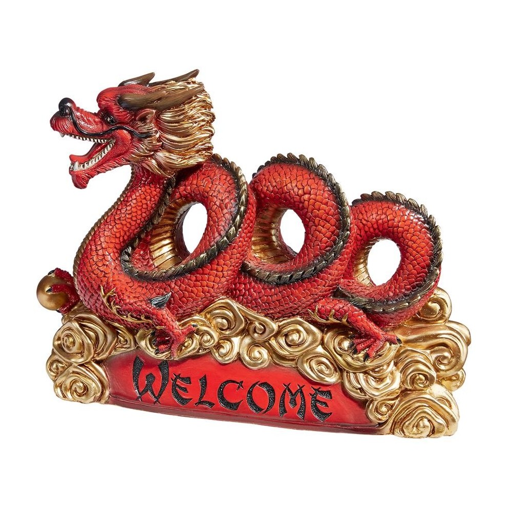 Design Toscano Asian Dragon Welcome Statue