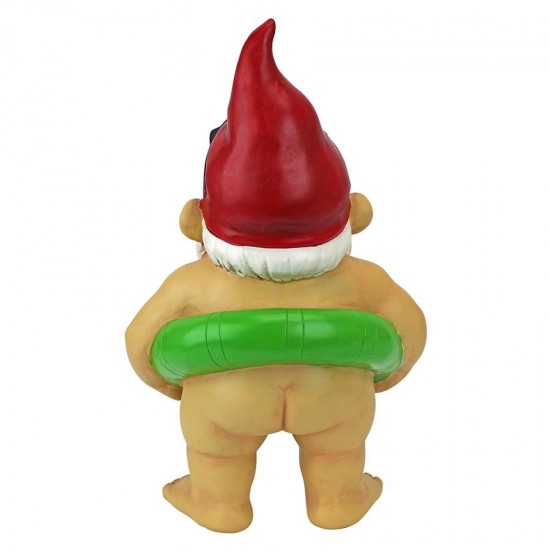 Design Toscano Pool Party Pete Naked Gnome Statue