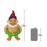 Design Toscano Pool Party Pete Naked Gnome Statue