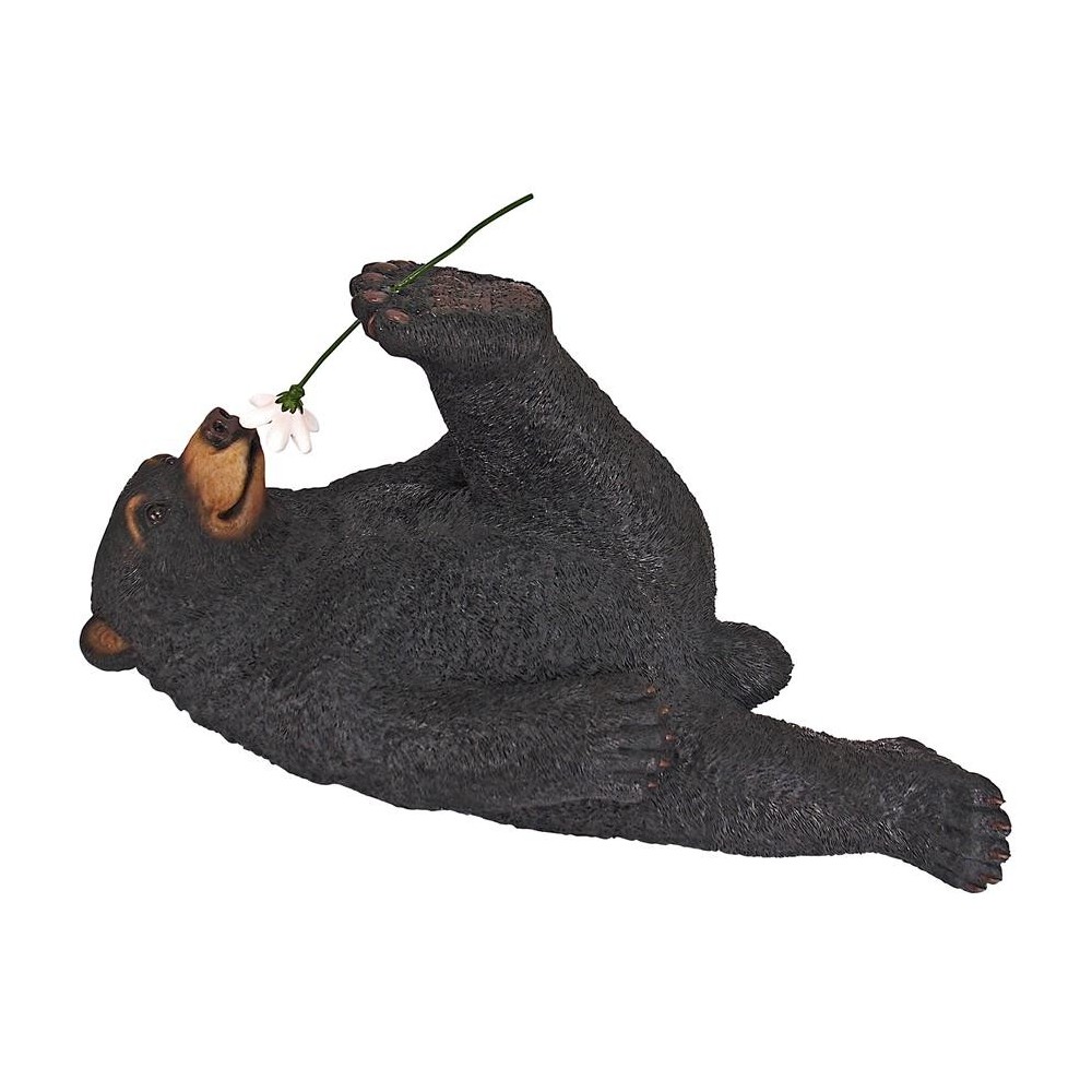 Design Toscano Smell The Flowers Garden Bear Statue