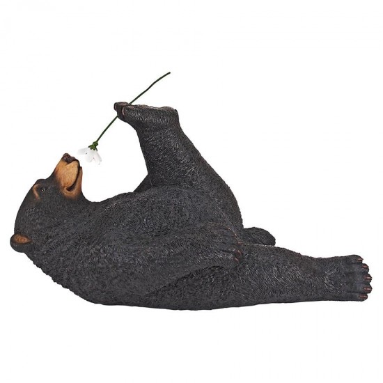 Design Toscano Smell The Flowers Garden Bear Statue