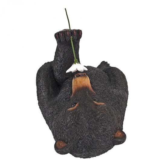 Design Toscano Smell The Flowers Garden Bear Statue
