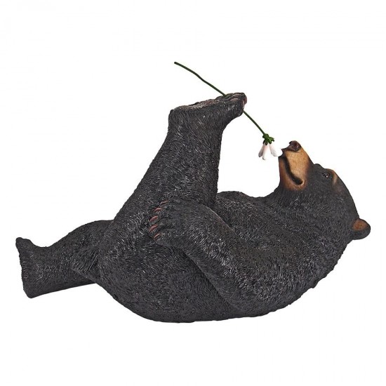Design Toscano Smell The Flowers Garden Bear Statue
