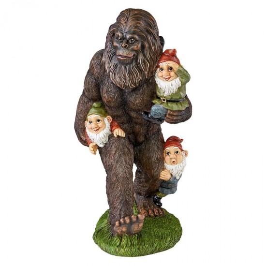 Design Toscano Schlepping Garden Gnomes Bigfoot Statue