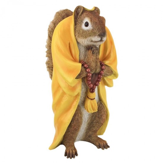 Design Toscano Sensei Monk Zen Garden Squirrel Statue