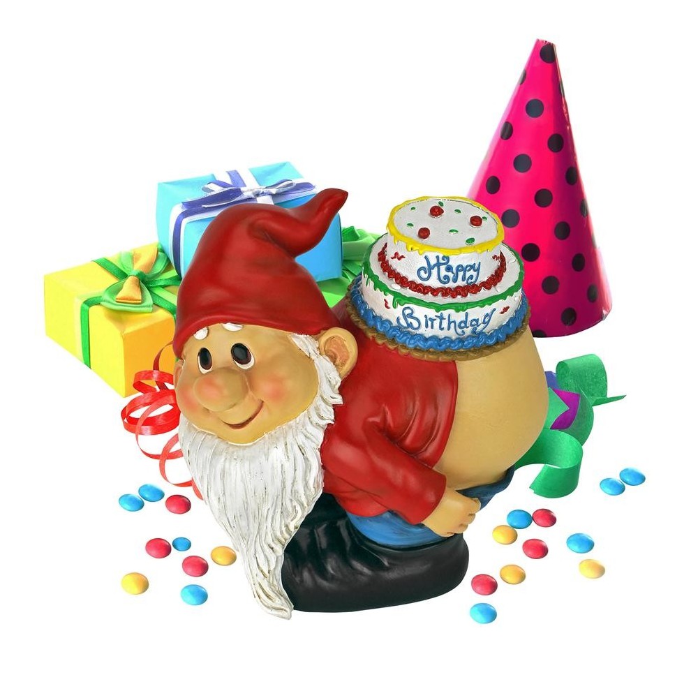 Design Toscano Loonie Moonie Happy Birthday Gnome