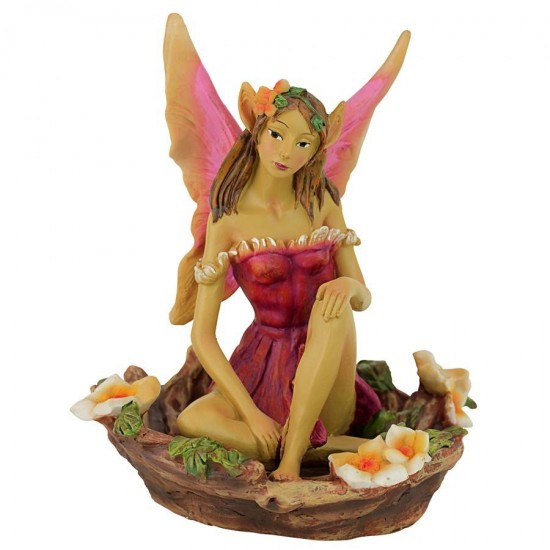 Design Toscano Red Fairy Of Acorn Hollow Statue