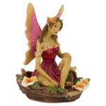 Design Toscano Red Fairy Of Acorn Hollow Statue