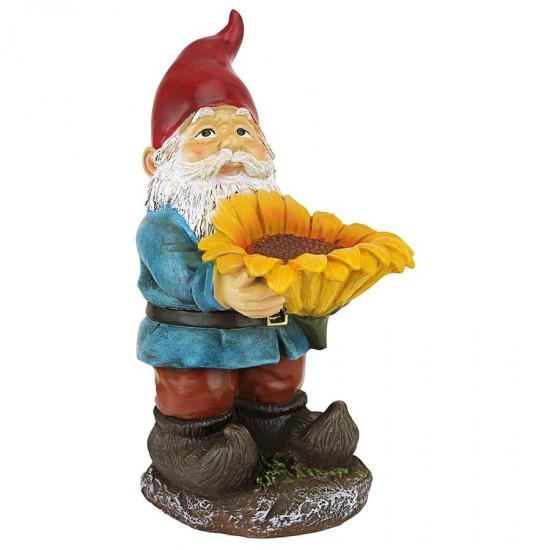 Design Toscano Sunflower Sammy Gnome Statue