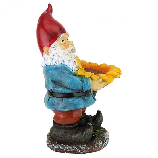 Design Toscano Sunflower Sammy Gnome Statue