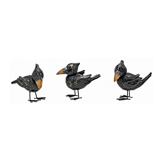 Design Toscano S/3 Myths And Legends Raven Statues