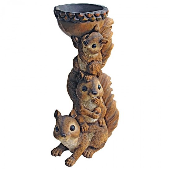 Design Toscano Threes A Crowd Squirrel Totem Statue