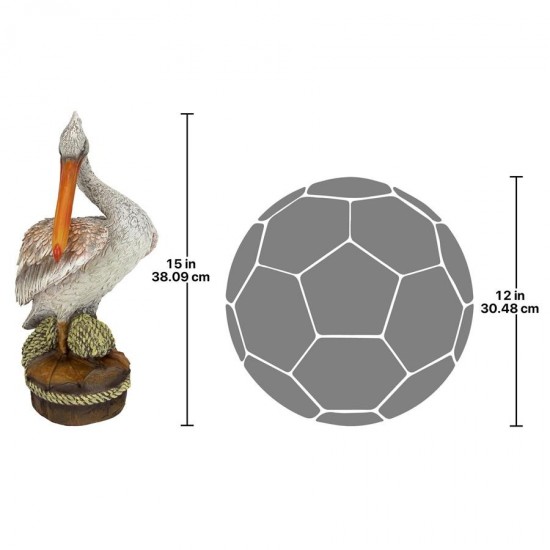 Design Toscano Ocean Side Pier 51 Pelican Statue