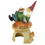 Design Toscano Gnomes Frog House Garden Statue