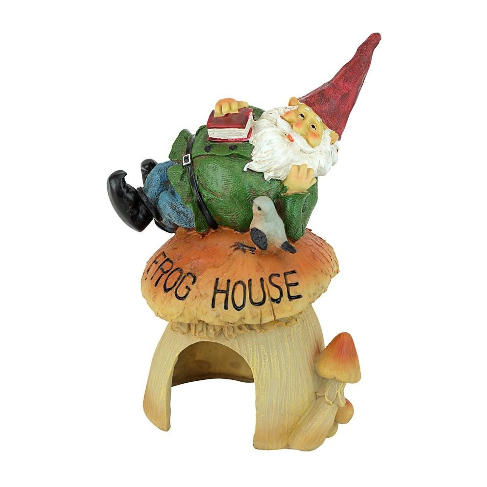 Design Toscano Gnomes Frog House Garden Statue