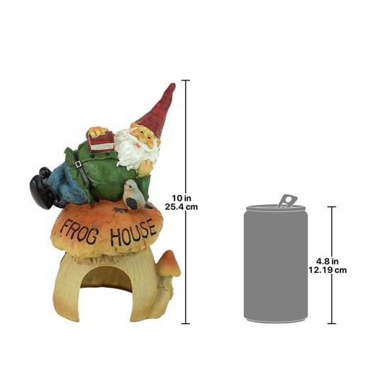 Design Toscano Gnomes Frog House Garden Statue