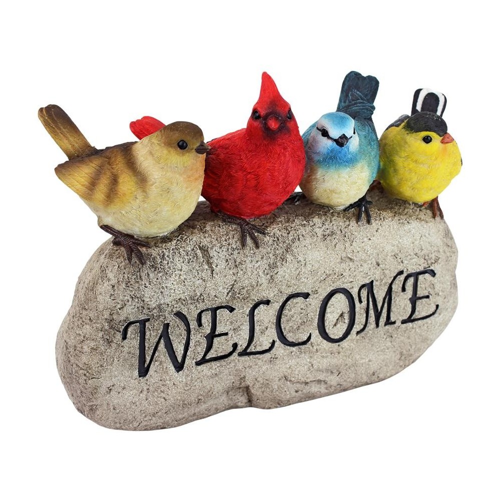 Design Toscano Birdy Welcome Garden Stone Large