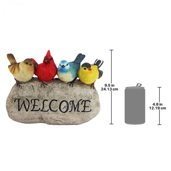 Design Toscano Birdy Welcome Garden Stone Large