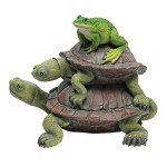 Design Toscano Two Turtles Stacked With Frog