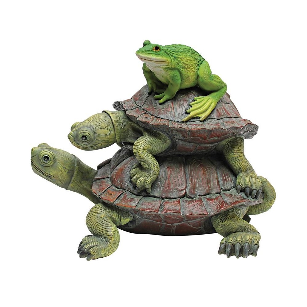 Design Toscano Two Turtles Stacked With Frog