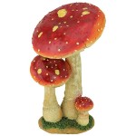 Design Toscano Mystic Forest Red Mushrooms Statue