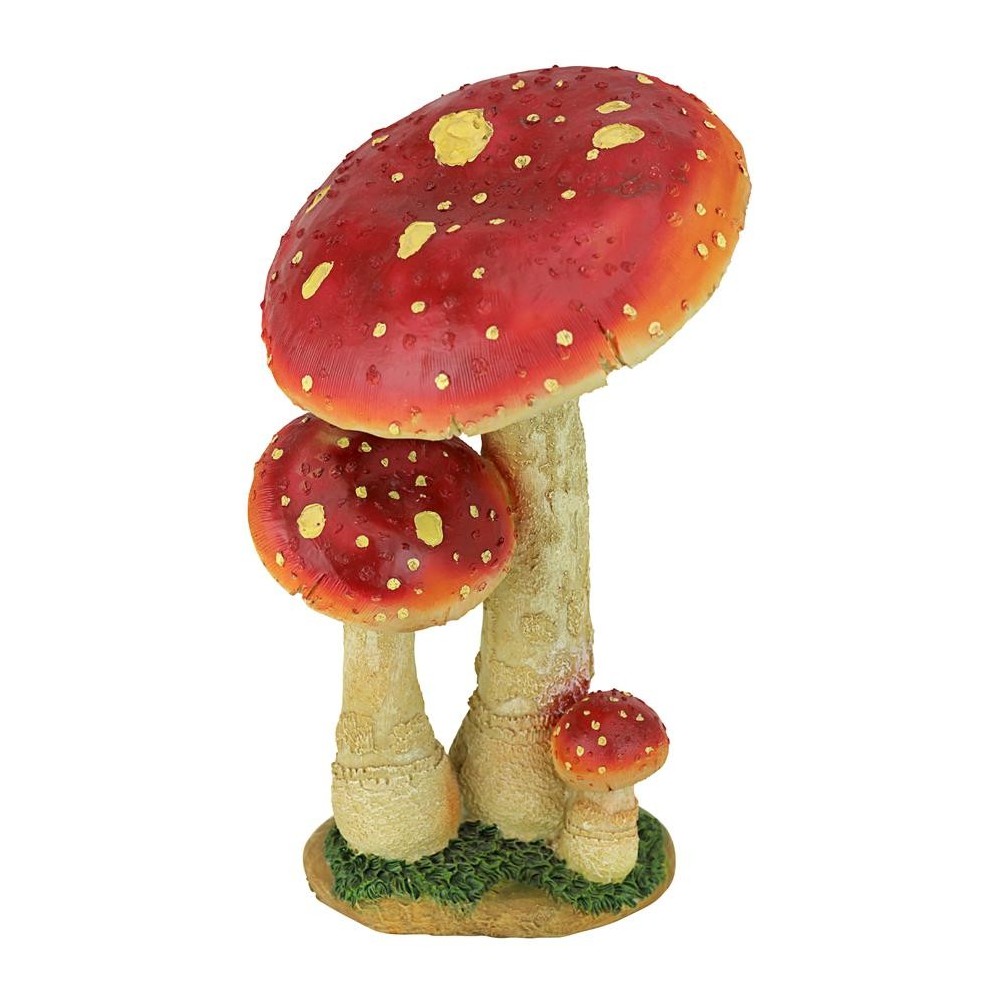 Design Toscano Mystic Forest Red Mushrooms Statue