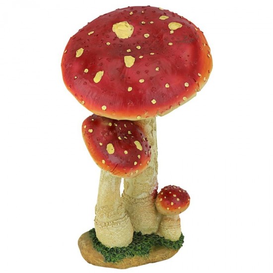 Design Toscano Mystic Forest Red Mushrooms Statue