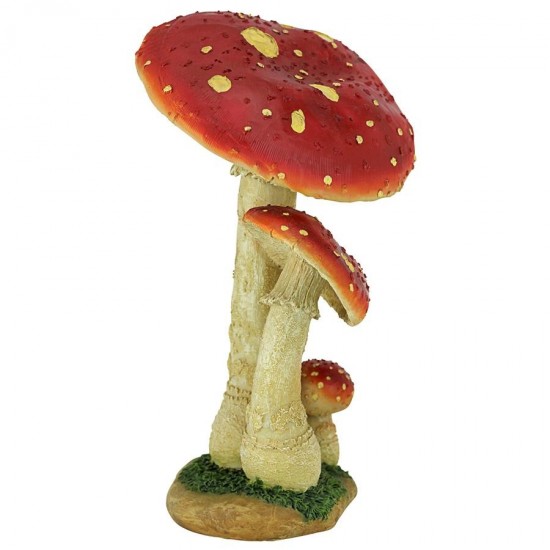 Design Toscano Mystic Forest Red Mushrooms Statue