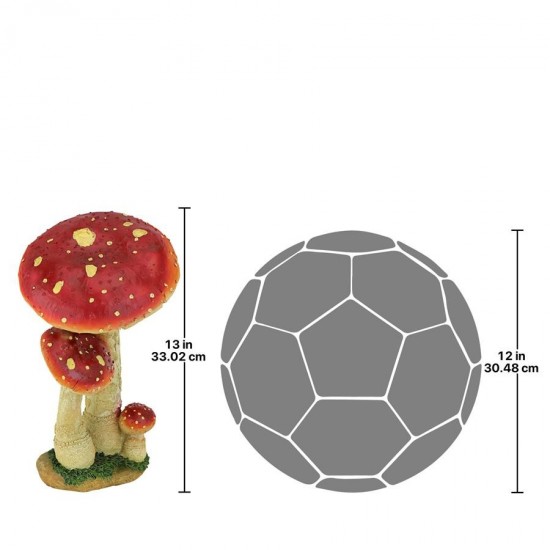 Design Toscano Mystic Forest Red Mushrooms Statue