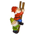 Design Toscano Up The Ladder Climbing Gnomes Statue