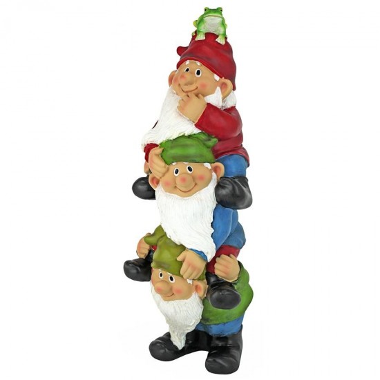 Design Toscano Tower Of 3 Gnomes And A Frog Statue