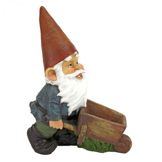 Design Toscano Wheelbarrow Willie Garden Gnome Statue