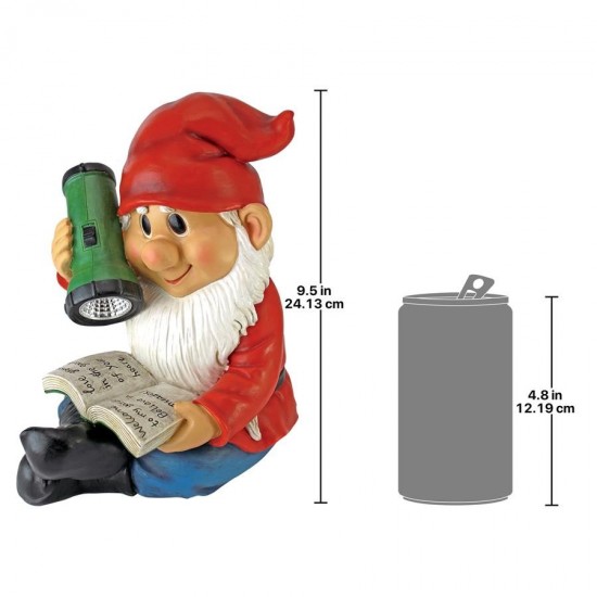 Design Toscano Flashlight Freddie Solar Gnome Statue