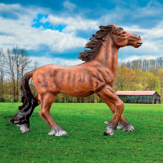 Design Toscano Unbridled Running Mustang Statue