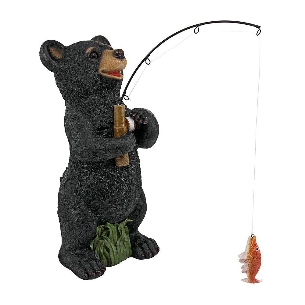 Design Toscano Fishing Black Bear Statue