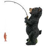 Design Toscano Fishing Black Bear Statue