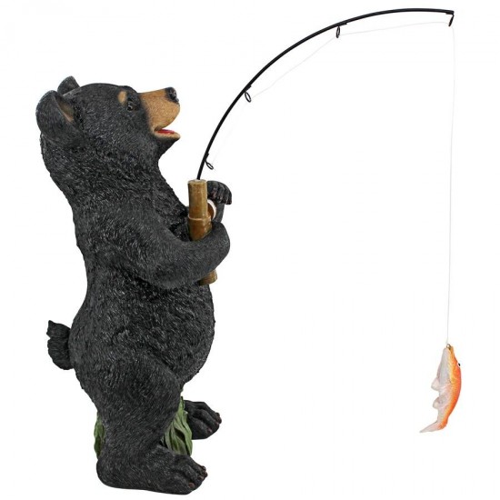 Design Toscano Fishing Black Bear Statue