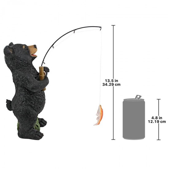 Design Toscano Fishing Black Bear Statue