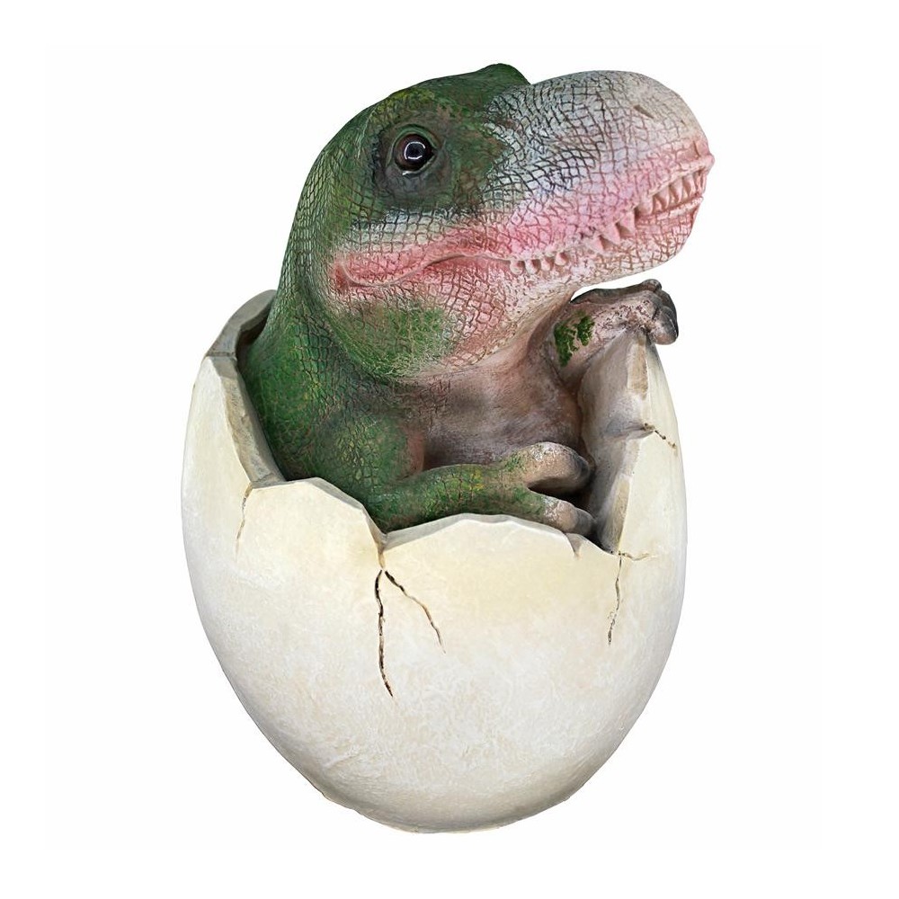 Design Toscano Baby Tyrannosaurus Rex Dino Egg Statue