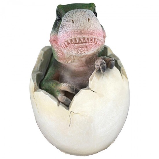 Design Toscano Baby Tyrannosaurus Rex Dino Egg Statue