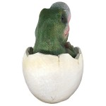 Design Toscano Baby Tyrannosaurus Rex Dino Egg Statue