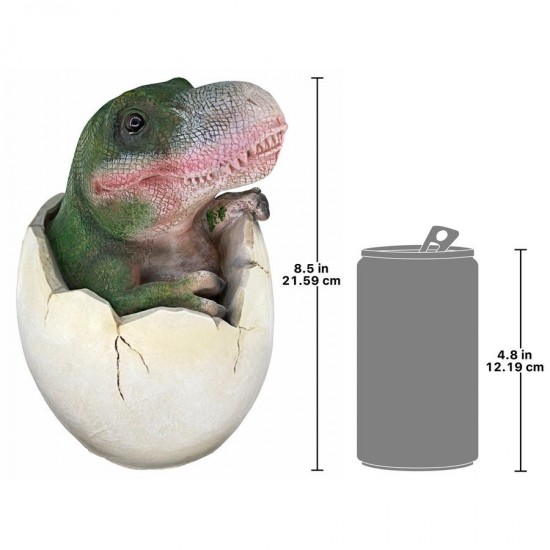 Design Toscano Baby Tyrannosaurus Rex Dino Egg Statue