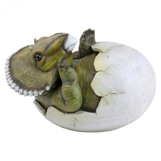 Design Toscano Baby Triceratops Dino Egg Statue