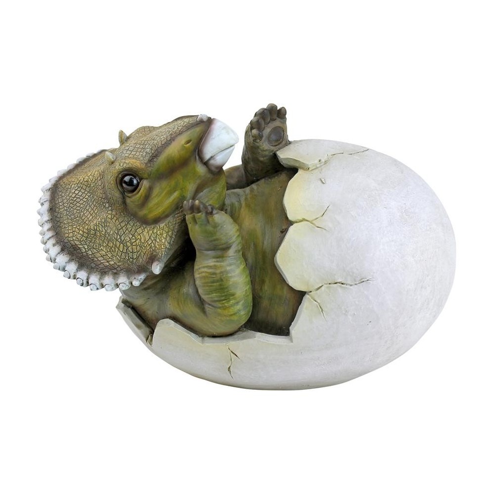 Design Toscano Baby Triceratops Dino Egg Statue