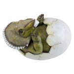 Design Toscano Baby Triceratops Dino Egg Statue