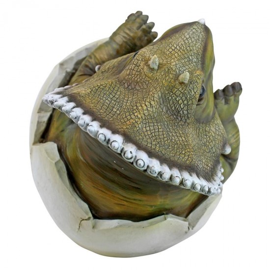 Design Toscano Baby Triceratops Dino Egg Statue