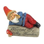 Design Toscano Gideon The Garden Gnome Welcome Sign