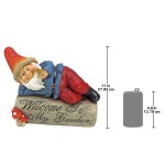 Design Toscano Gideon The Garden Gnome Welcome Sign