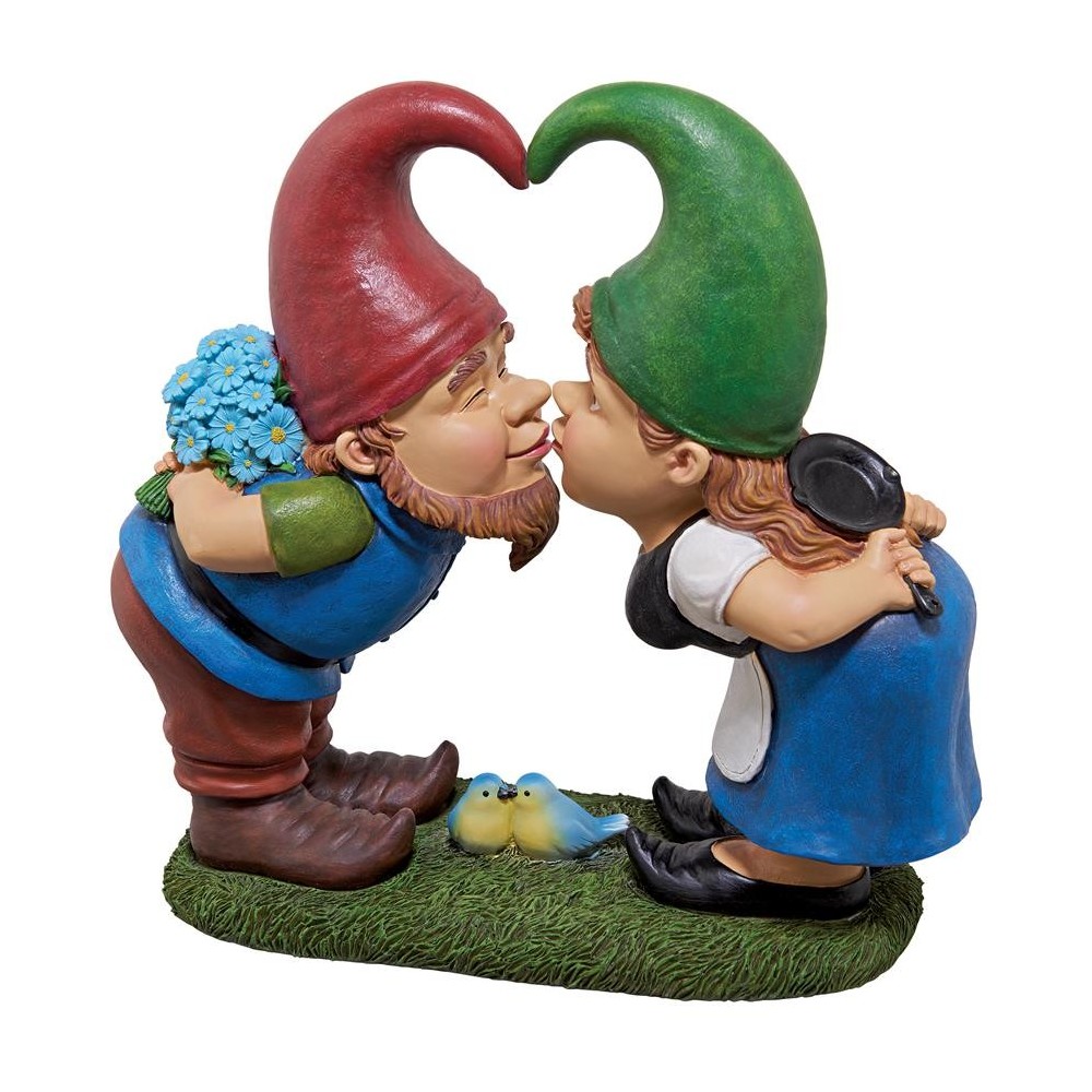 Design Toscano Kiss And Tell Lover Gnomes Statue