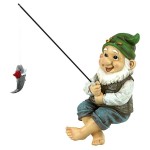 Design Toscano Ziggy The Fishing Gnome Sitter Statue